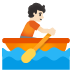 🚣🏻 person rowing boat: light skin tone display on Google